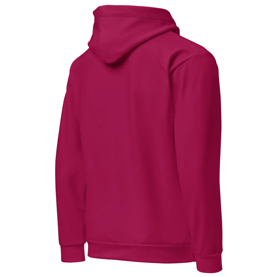 Plain Dark Red Light Summer Unisex Recycled Polyester Heavyweight Premium Hoodie by Treasure Pie product image (10)