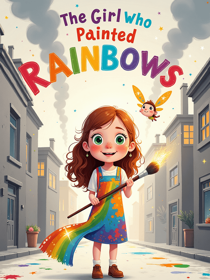 The Girl Who Painted Rainbows | Kids Story PDF | Joyful Story for Ages 3-8 | 25 Pages Art + 25 Pages Text | Instant Digital Download eBook product image (1)