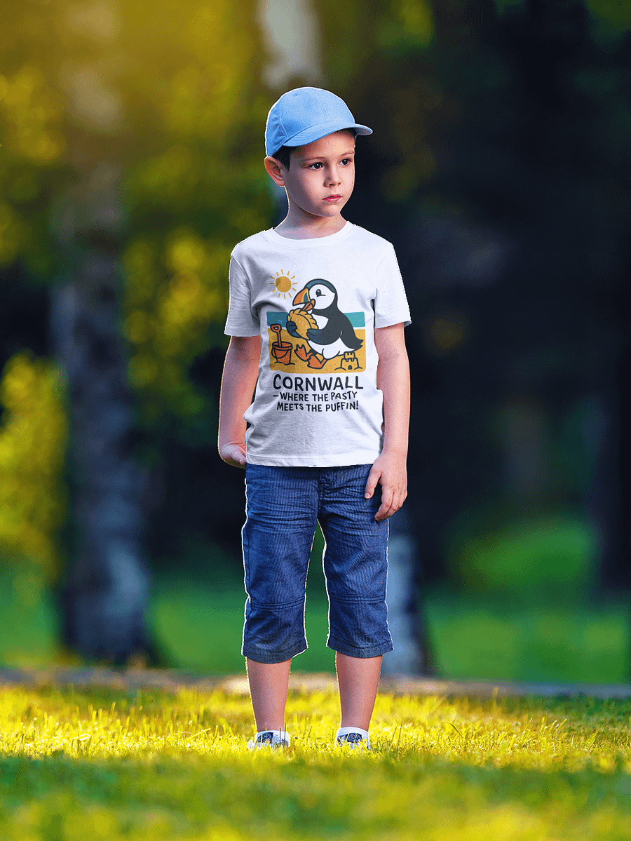 "Cornwall: Where the Pasty Meets the Puffin!" Youth Classic Tee product image (28)