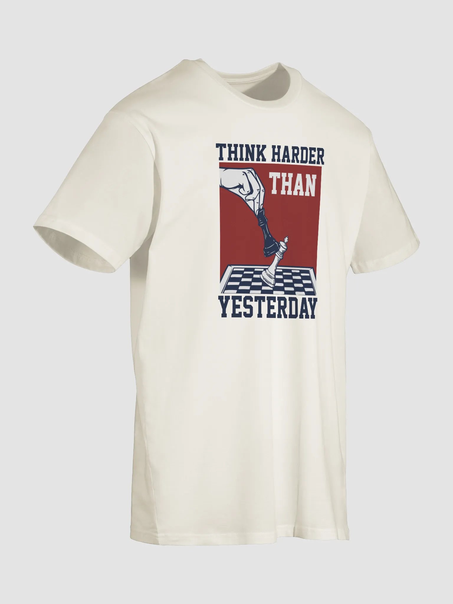 Think Harder Chess Motif T-Shirt product image (7)