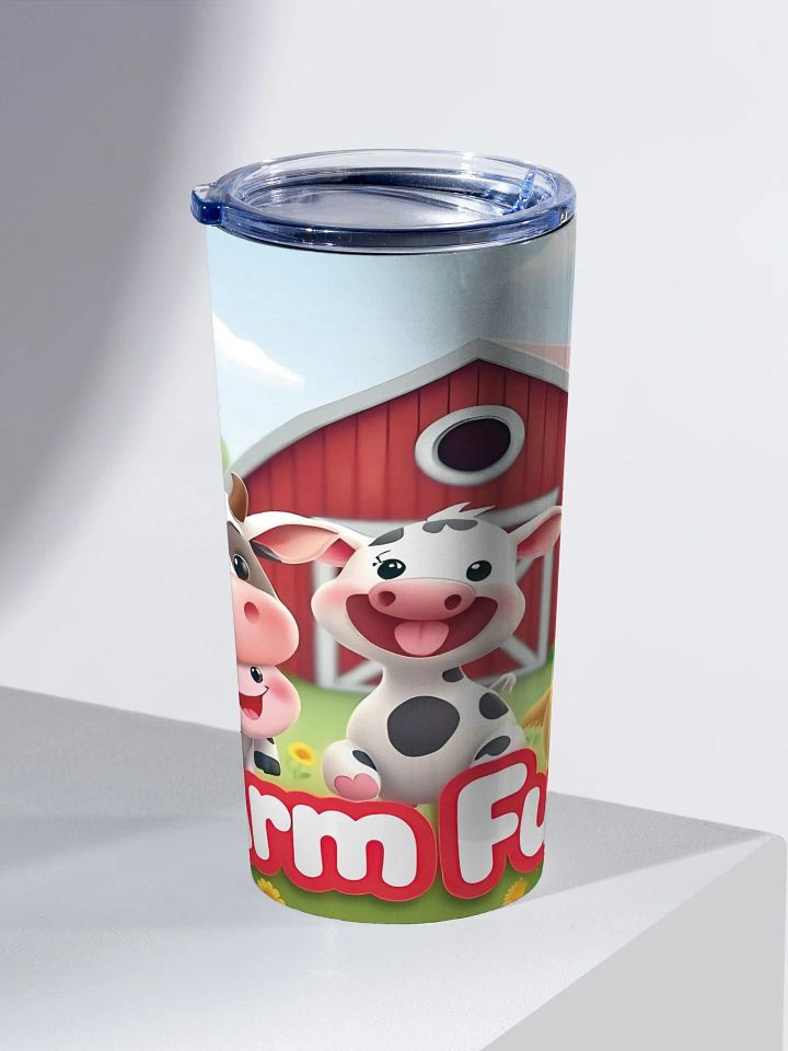 Kawaii 20 Oz Tumbler- Farm Fun Stainless Steel Tumbler product image (2)