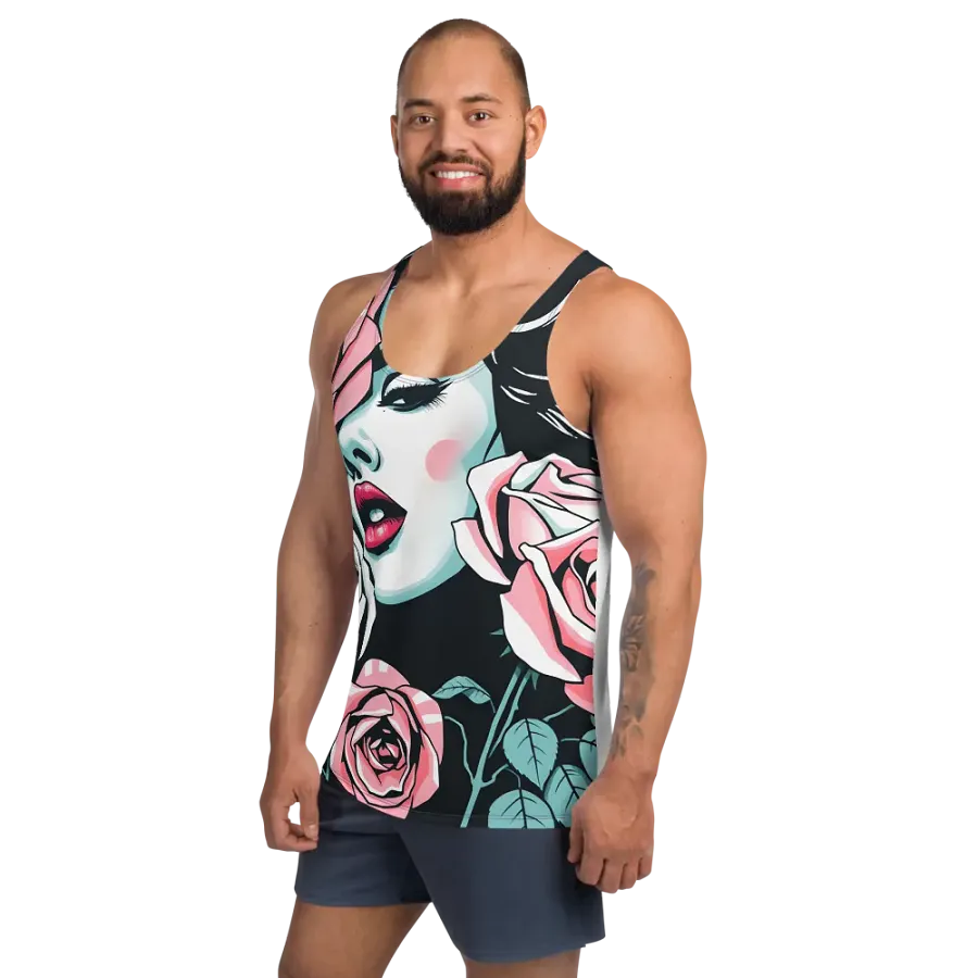 Roses and Beauty All-Over Tank Top unisex product image (2)