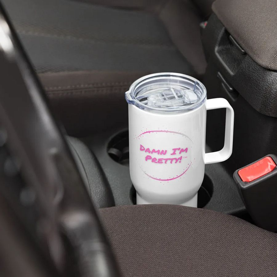 Damn I'm Pretty Travel Mug - Pink product image (1)