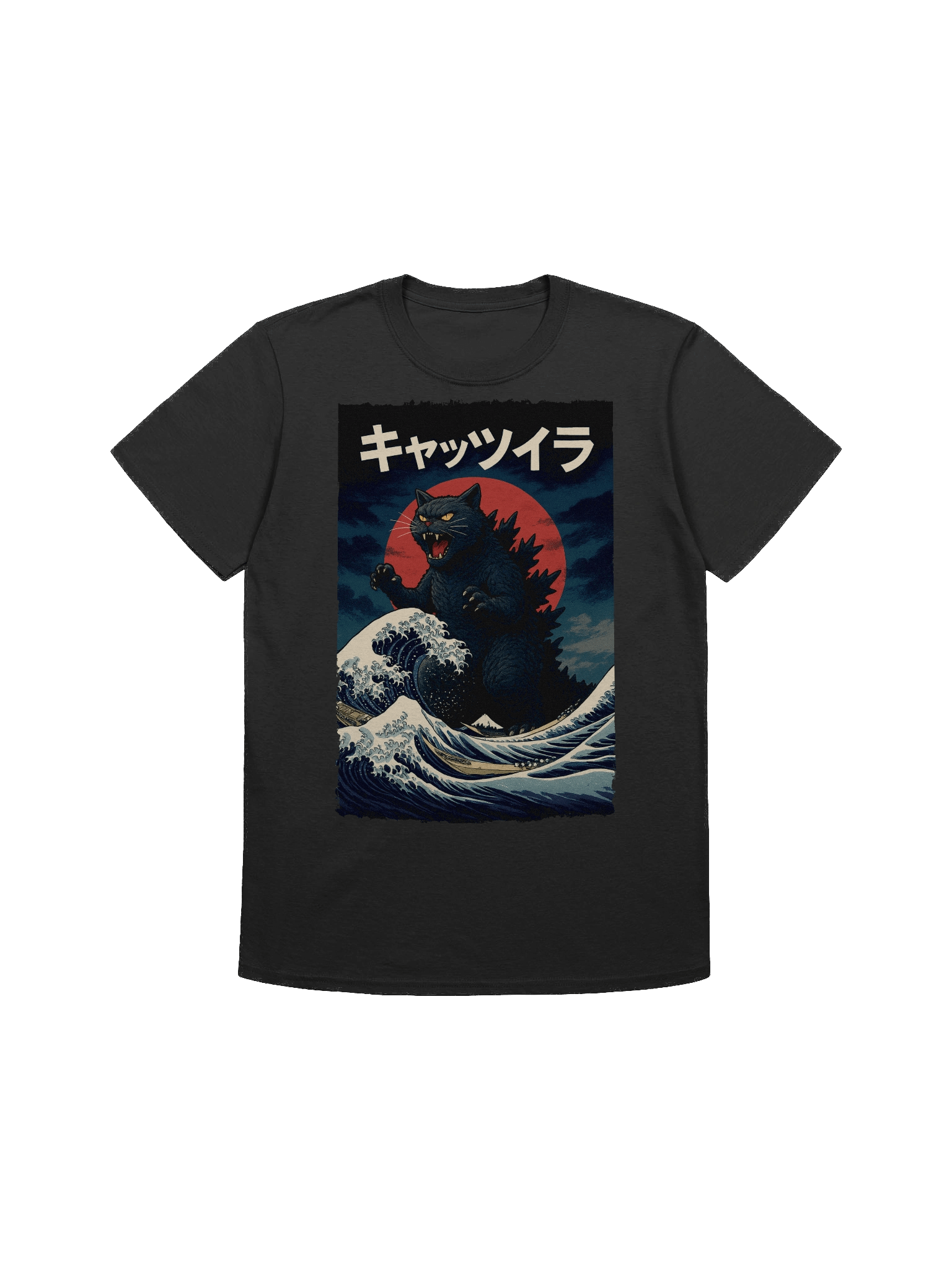 Catzilla Japanese Art T-Shirt product image (4)