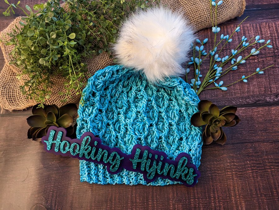 Wavy Dots Beanie - Teal product image (1)