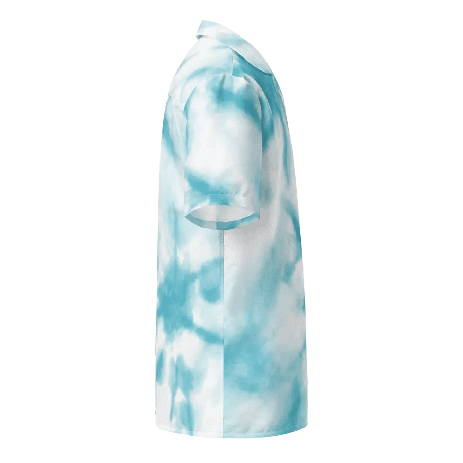 Breezy Blue Tie-Dye Hawaiian Shirt product image (4)
