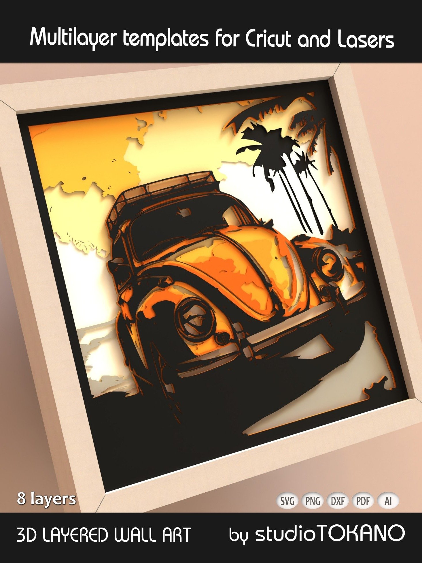 Oldtimer 3D layered svg for Cricut product image (2)