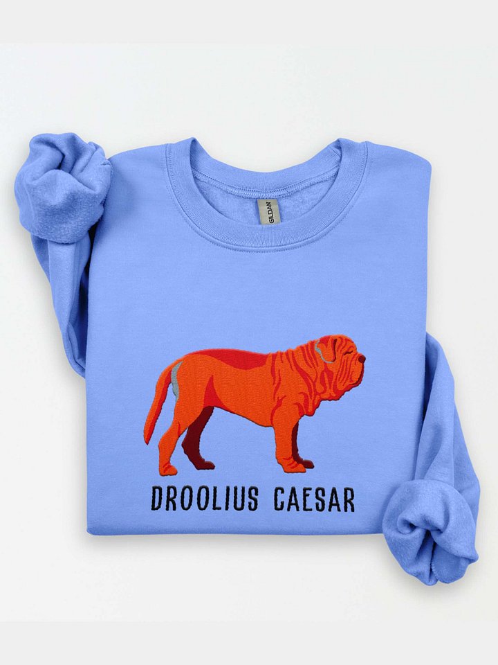 Droolius Caesar Sweatshirt (Embroidered) of a Neapolitan Mastiff(Red) product image (1)