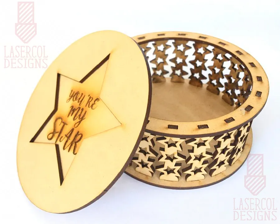 Round box (4 styles) - Laser Cut Files product image (8)