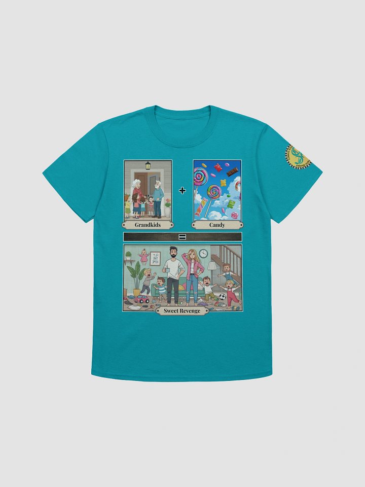 Grandkids + Candy = Sweet Revenge (Both) Gildan Unisex Softstyle T-Shirt Light Colors product image (1)