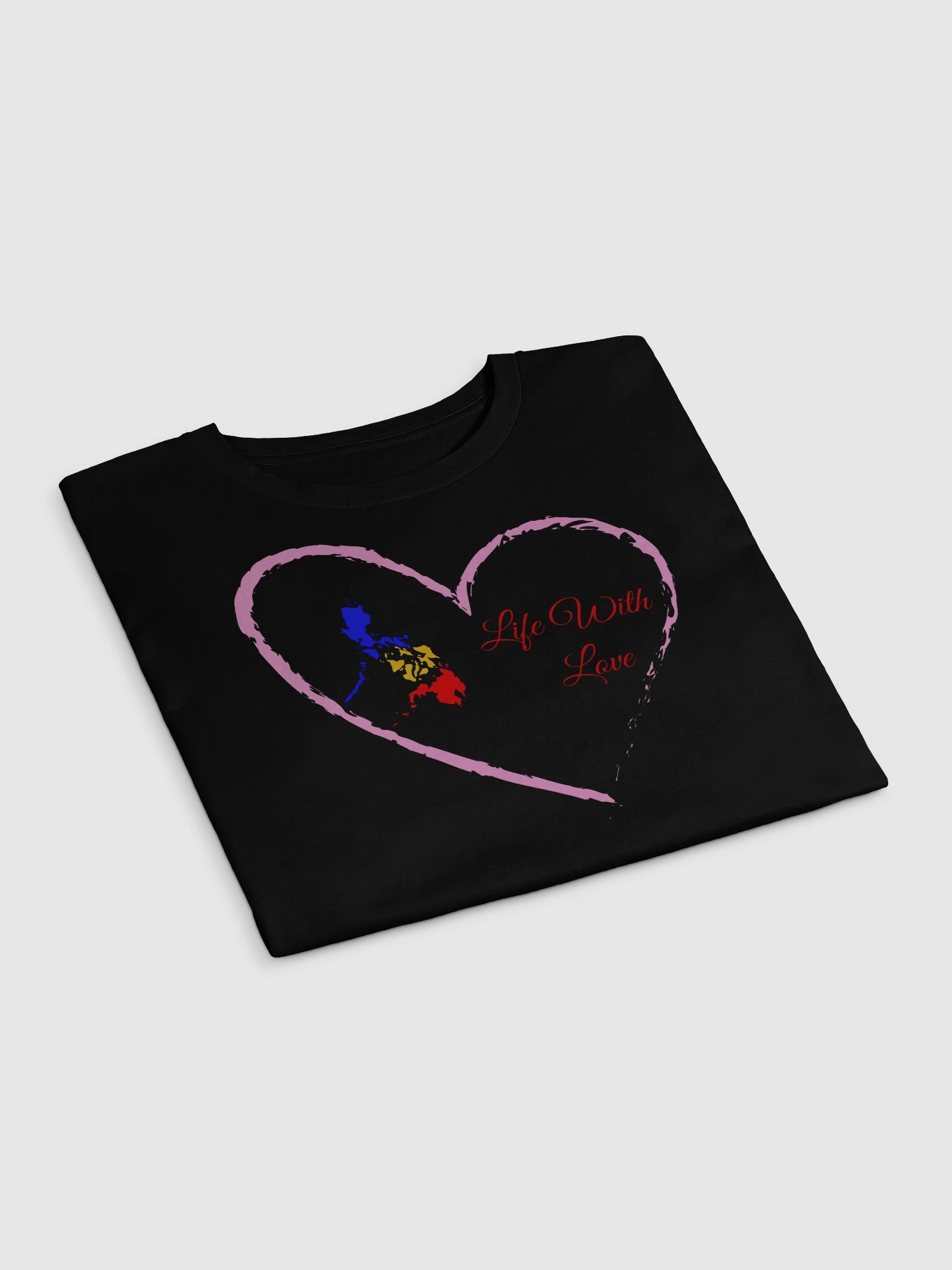 🇵🇭 Life With Love – Philippines Heart Map Crop Tee product image (3)