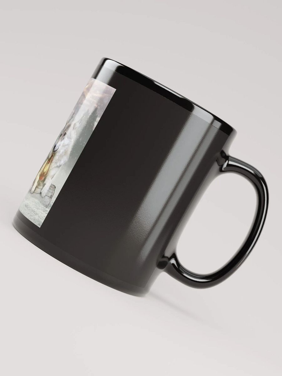 Moonlit Guardian Black Glossy Mug product image (7)