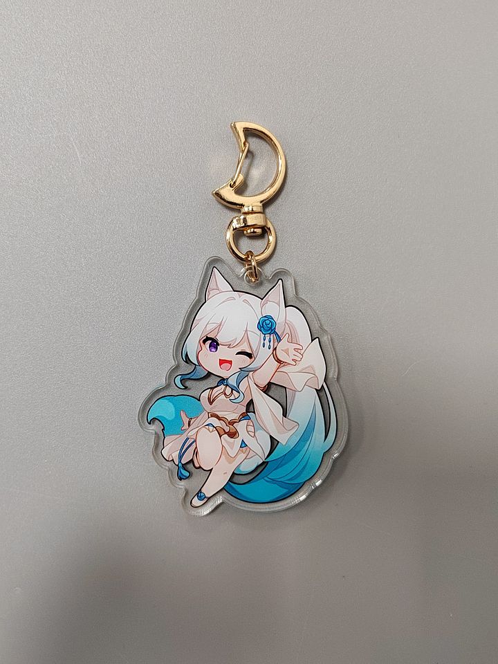 Celene - 2.5"H Moon Fox Acrylic Keychain product image (1)