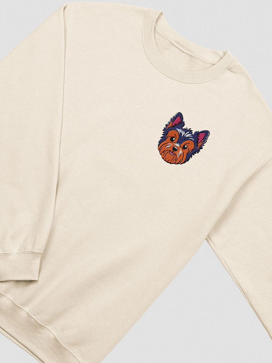 Cheerful Yorkie Cartoon Crewneck Sweatshirt product image (3)
