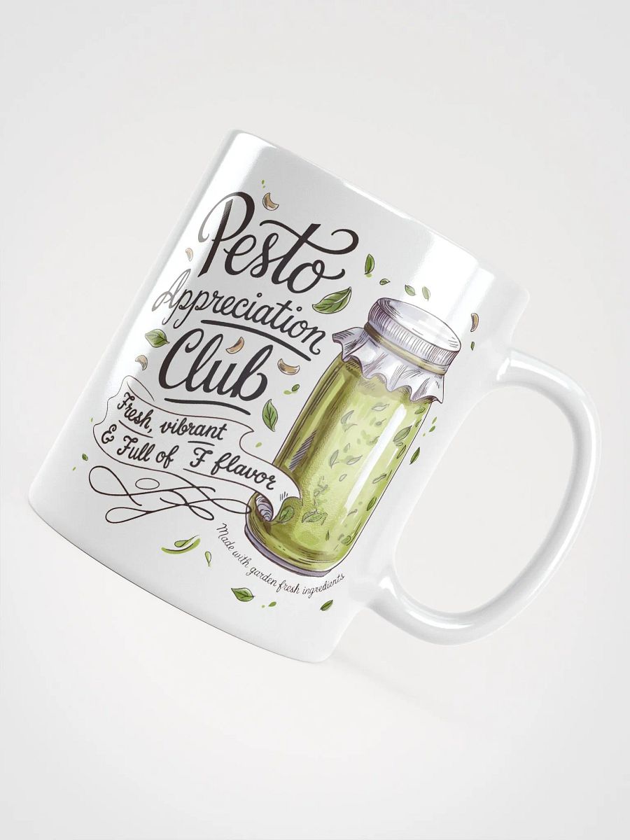 Pesto Appreciation Club White Glossy Mug product image (4)