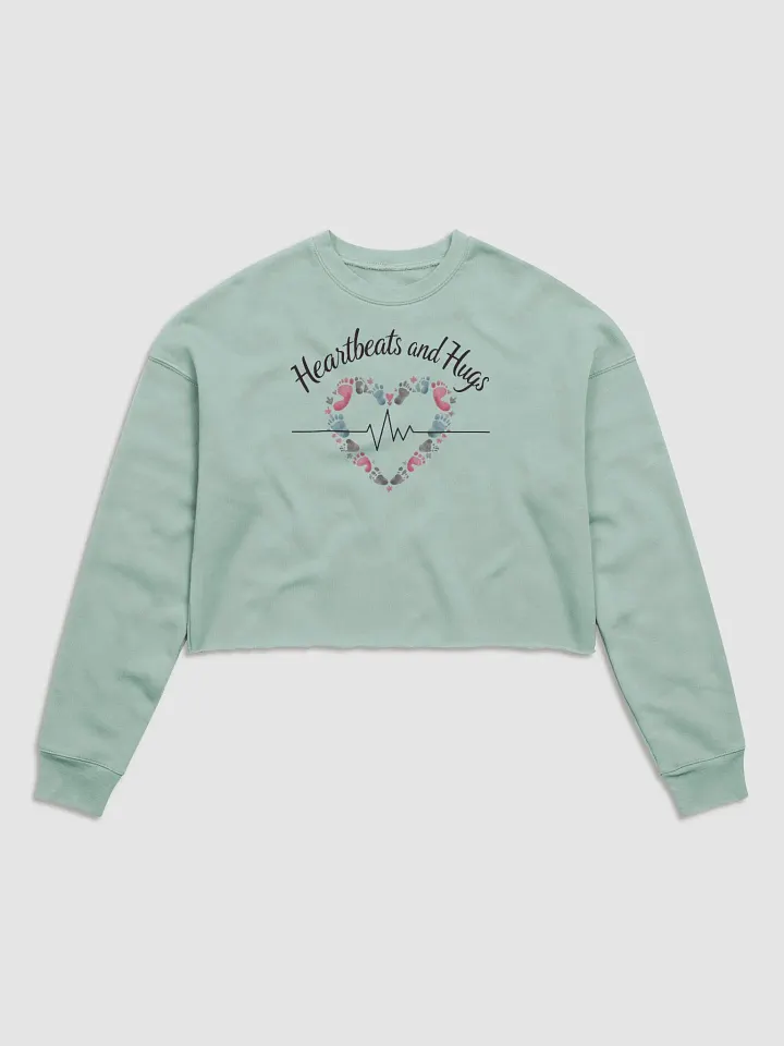 EKG Heartbeats & Hugs Crop Sweatshirt product image (2)