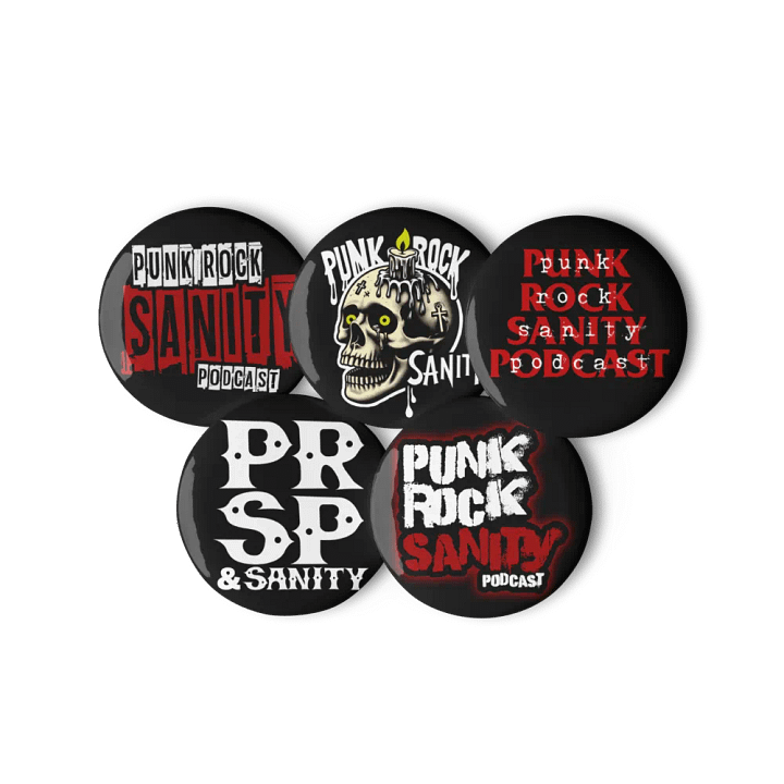 PUNK ROCK SANITY BUTTONS (5pc set) product image (1)