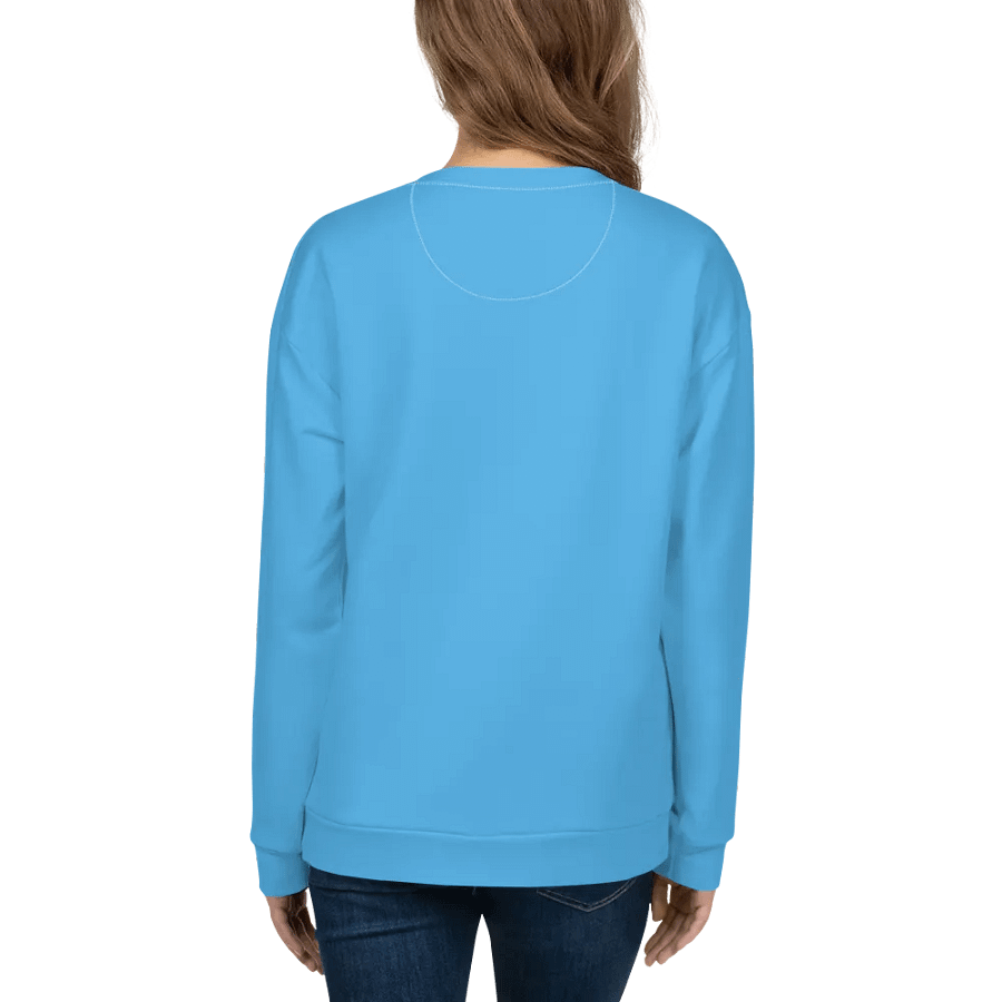 Plain Sky-Blue True Summer Unisex Recycled Polyester Heavyweight Premium Sweatshirt by Treasure Pie product image (8)