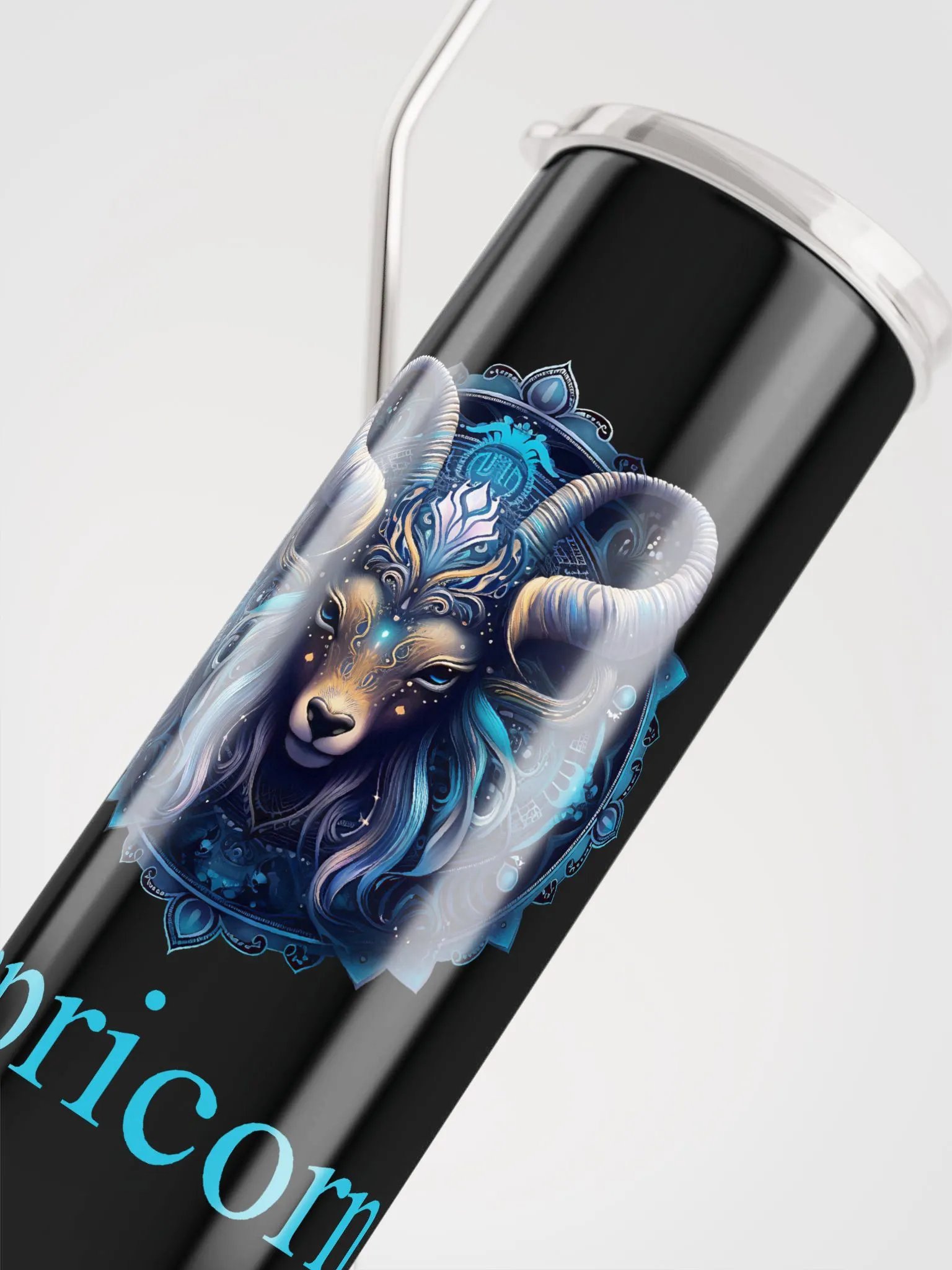 Blue Capricorn Zodiac Stainless Steel Tumbler: Embrace Celestial Hydration product image (5)