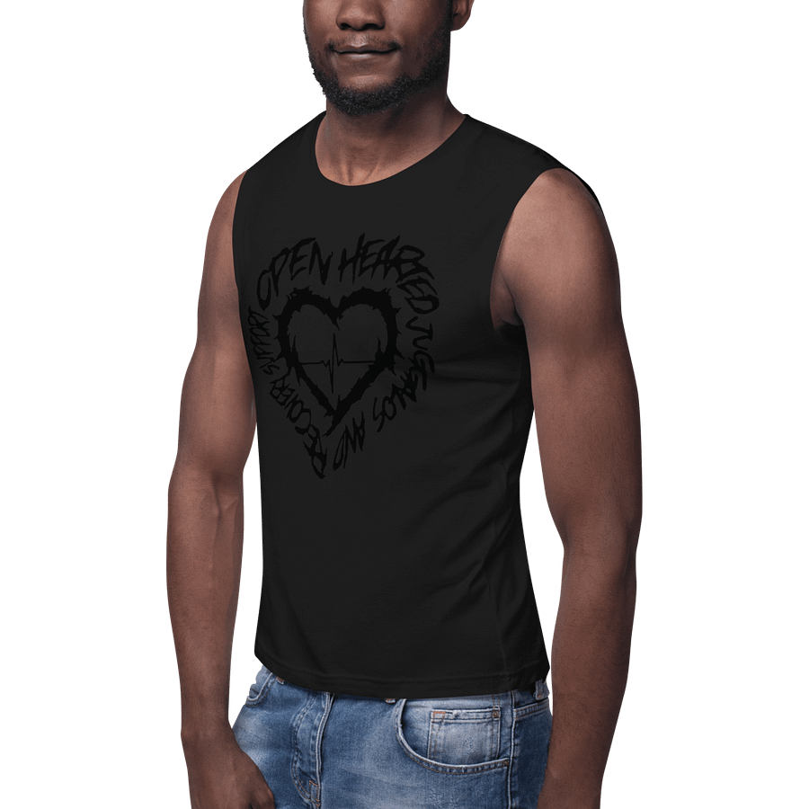 Black on black muscle shirt product image (7)