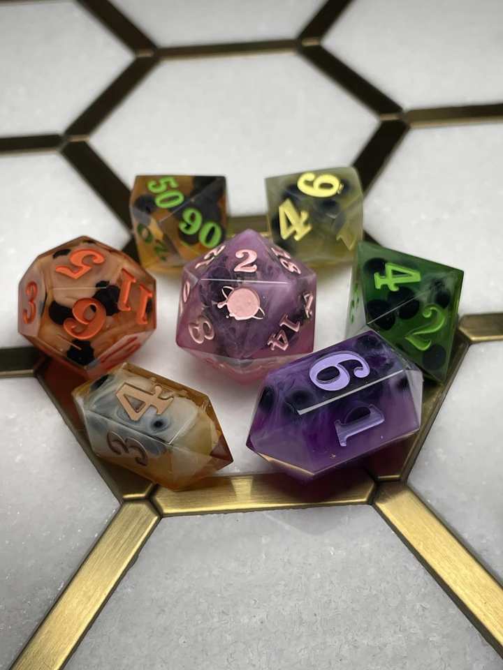 Boba Themed Myxtery 7PC Dice Set product image (1)