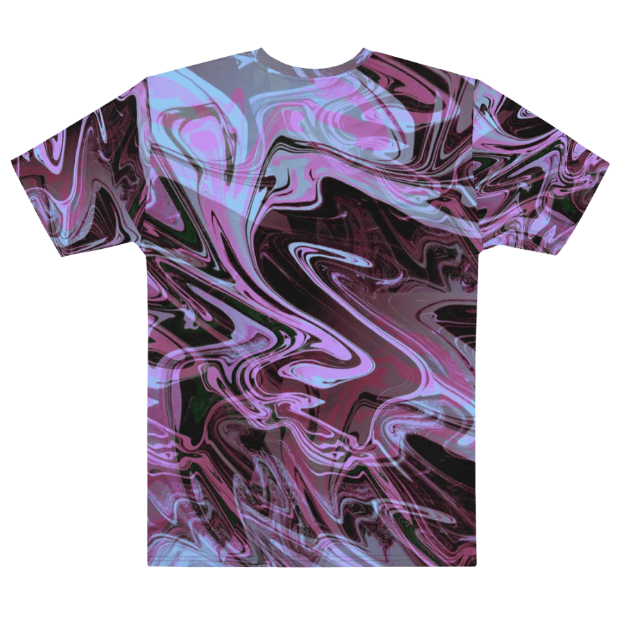 Pink, Black and Blue Swarm Pattern Urban Design T-Shirt product image (5)