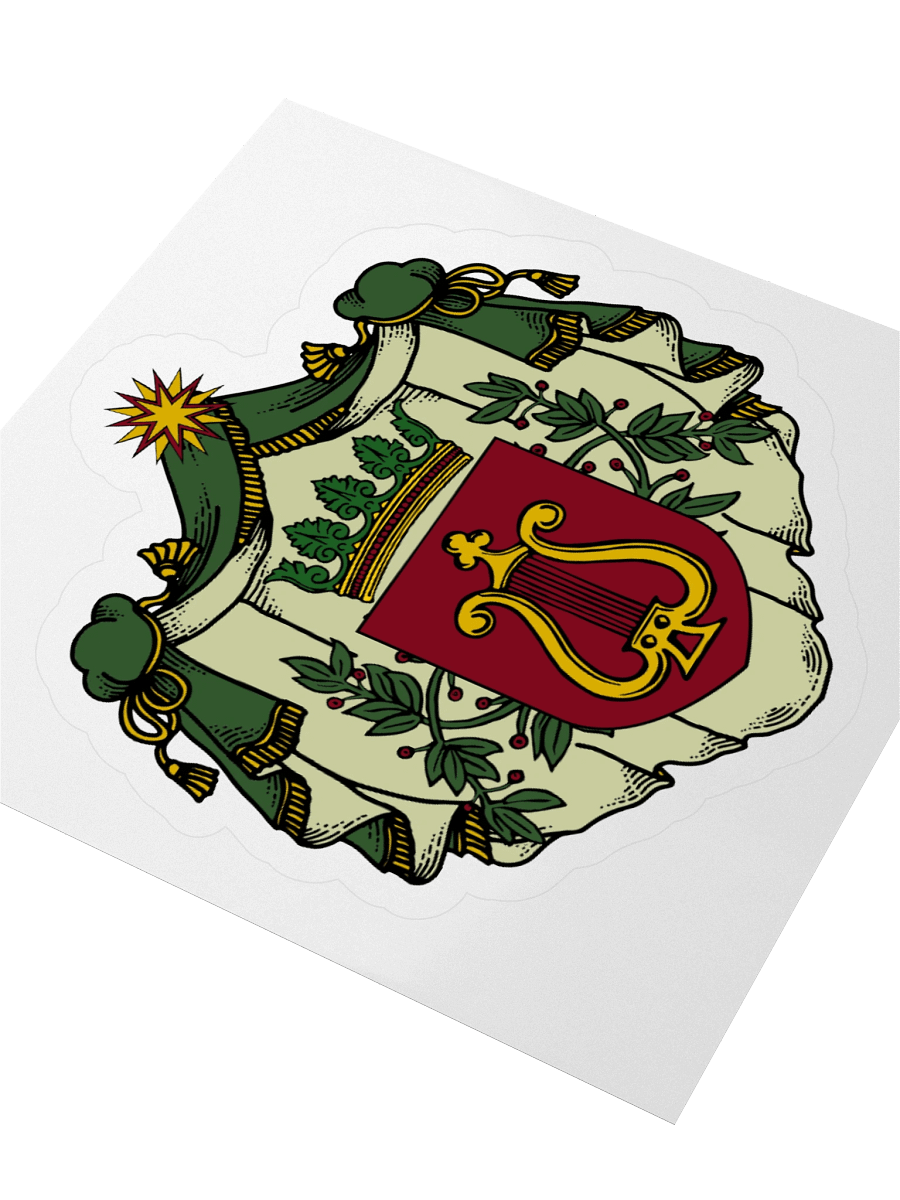 Elven Minstrels’ Crest Kiss Cut Sticker product image (3)