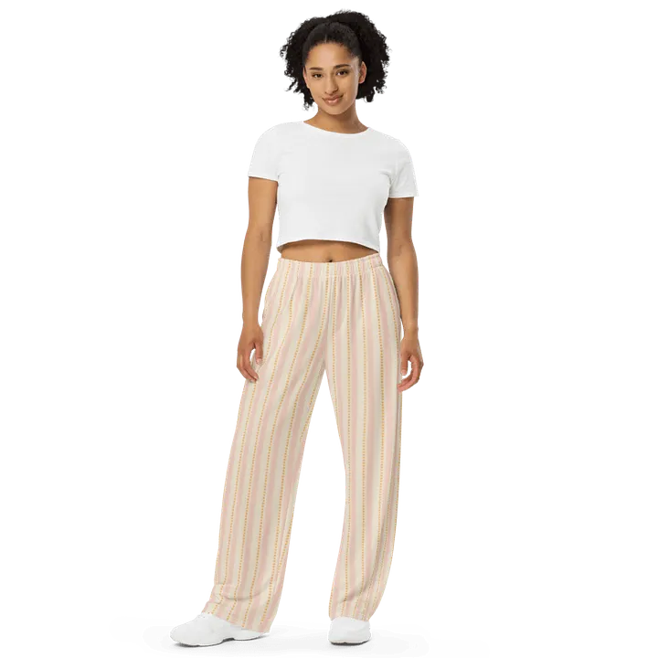 Pink Orange Tapestry Wide-Leg Pants product image (1)