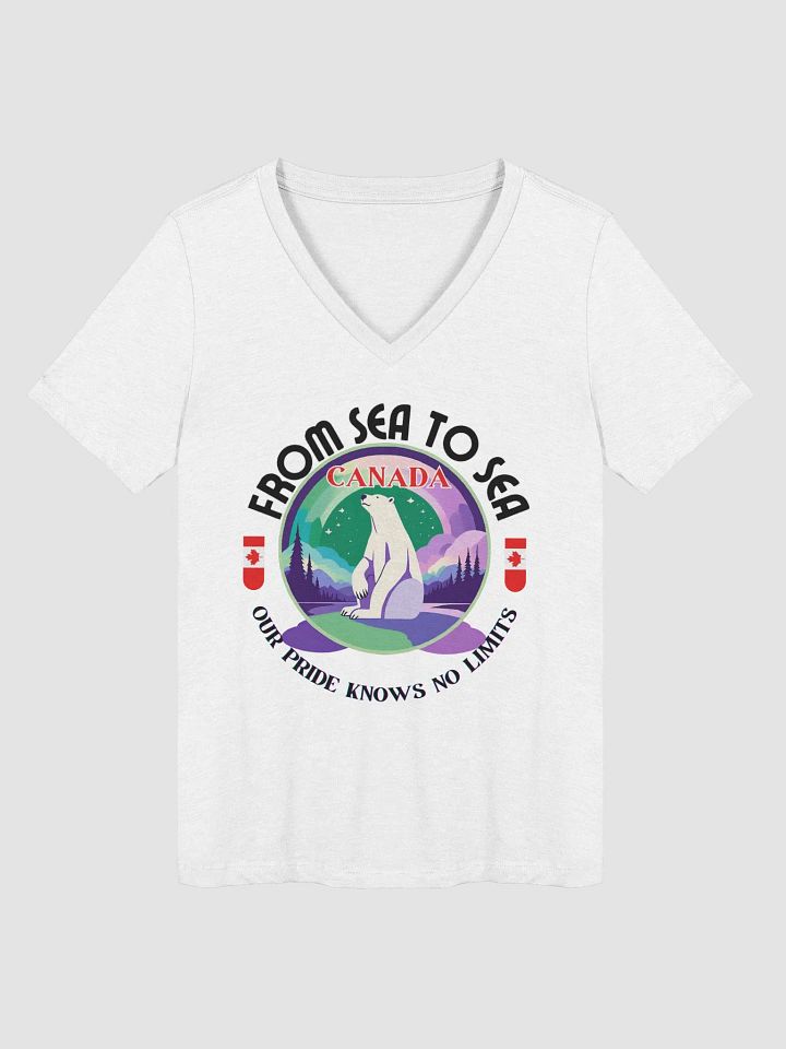 Northern Lights Pride Women's V-Neck Tee product image (8)