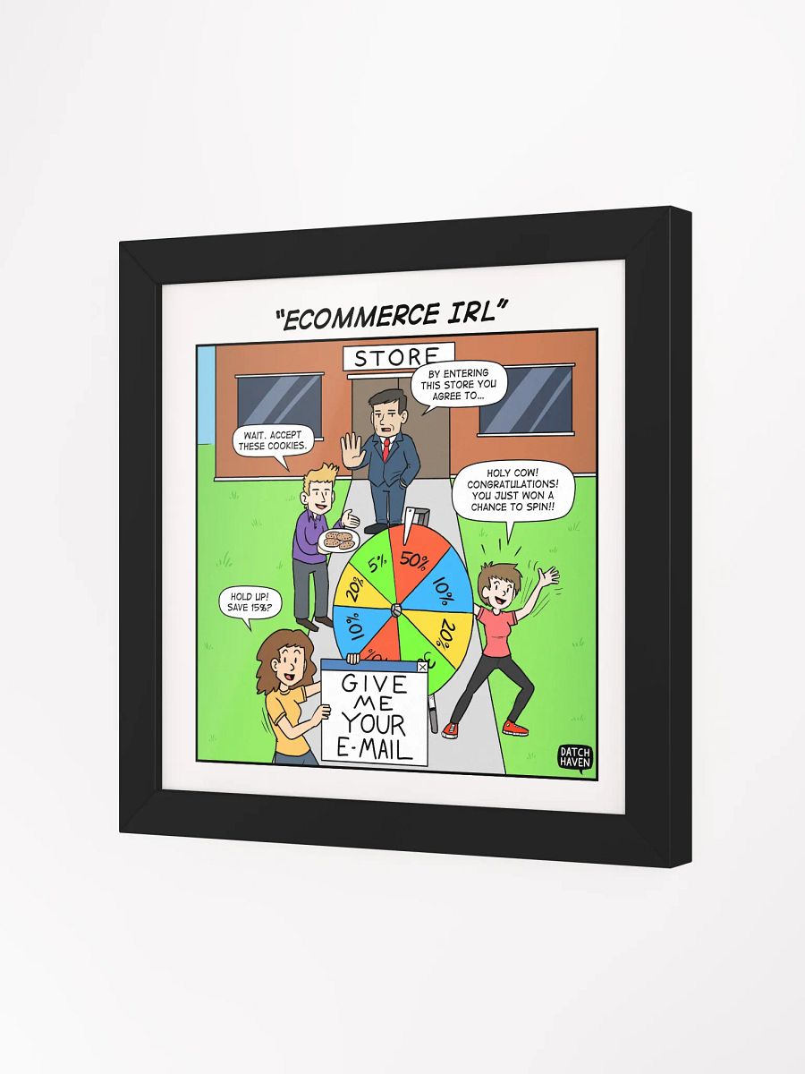 "eCommerce IRL" framed poster (10″×10″) product image (2)