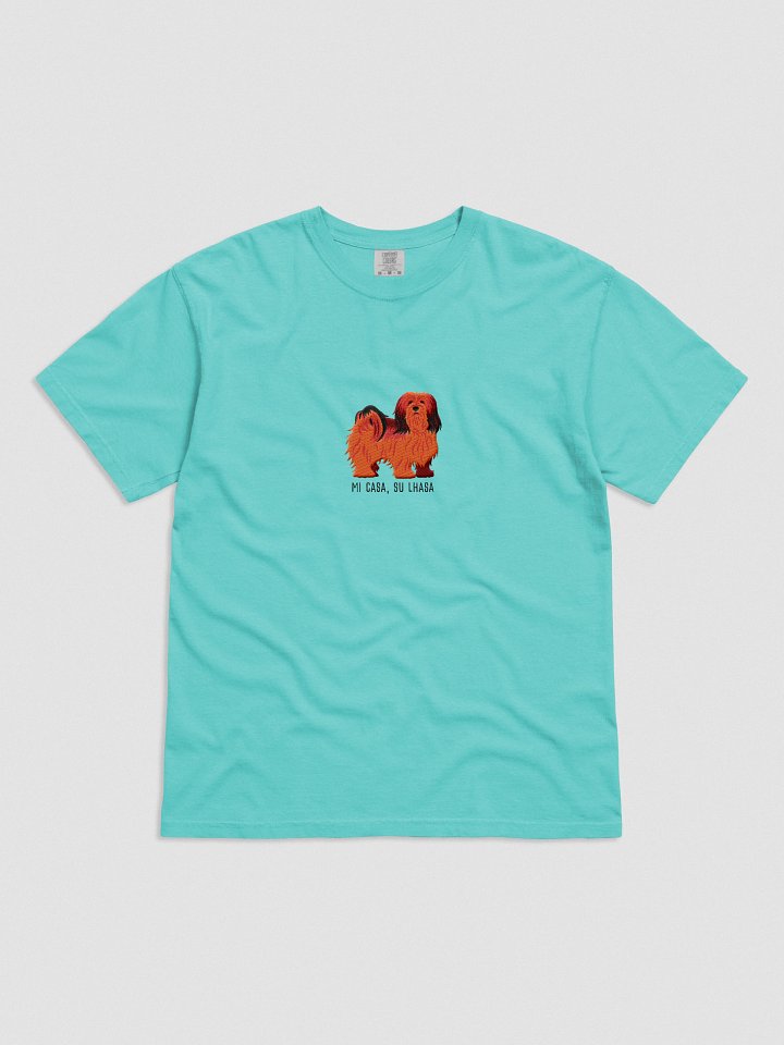 Mi Casa, Su Lhasa T-Shirt(Embroidered) of a Lhasa Apso(Red) product image (31)