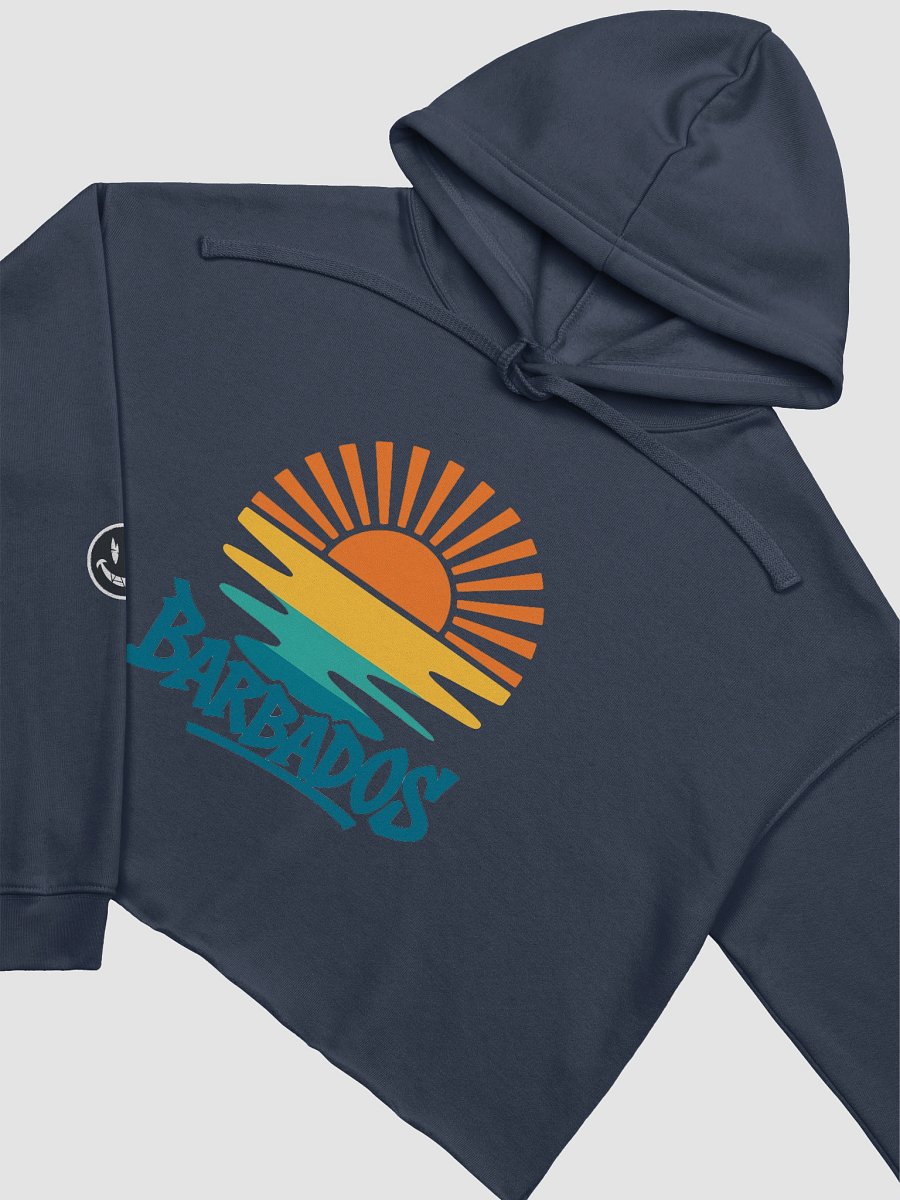 Abstract Smiley Face Crop Hoodie product image (1)
