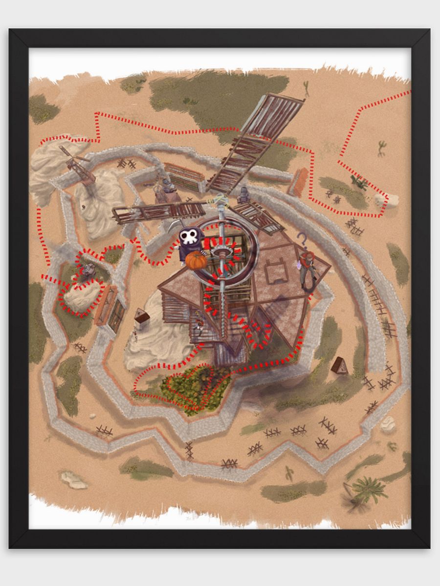 TREASURE MAP POSTER (FRAMED) product image (3)
