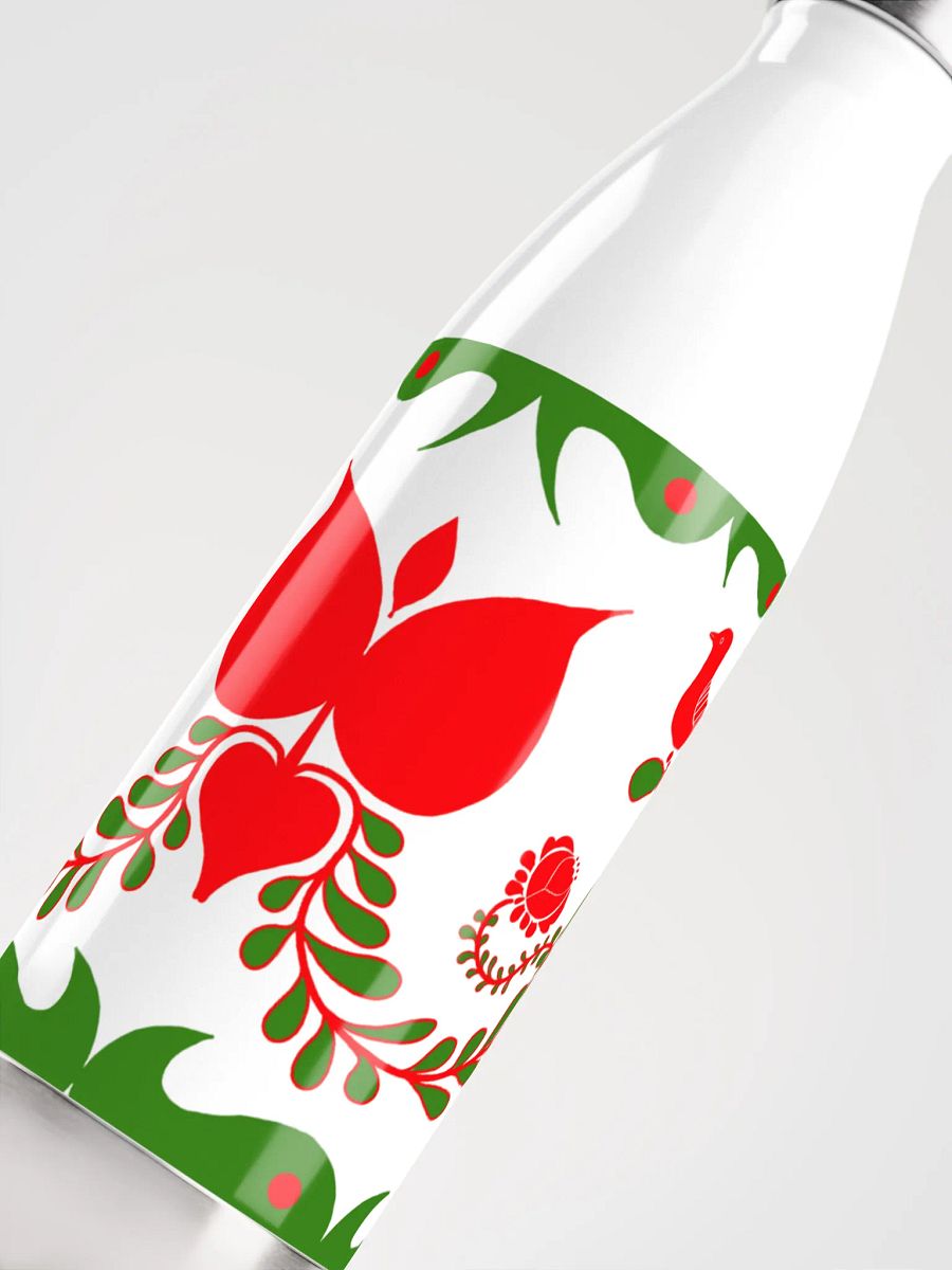 Hungarian Folk Art Birds Stainless Steel Water Bottle product image (5)