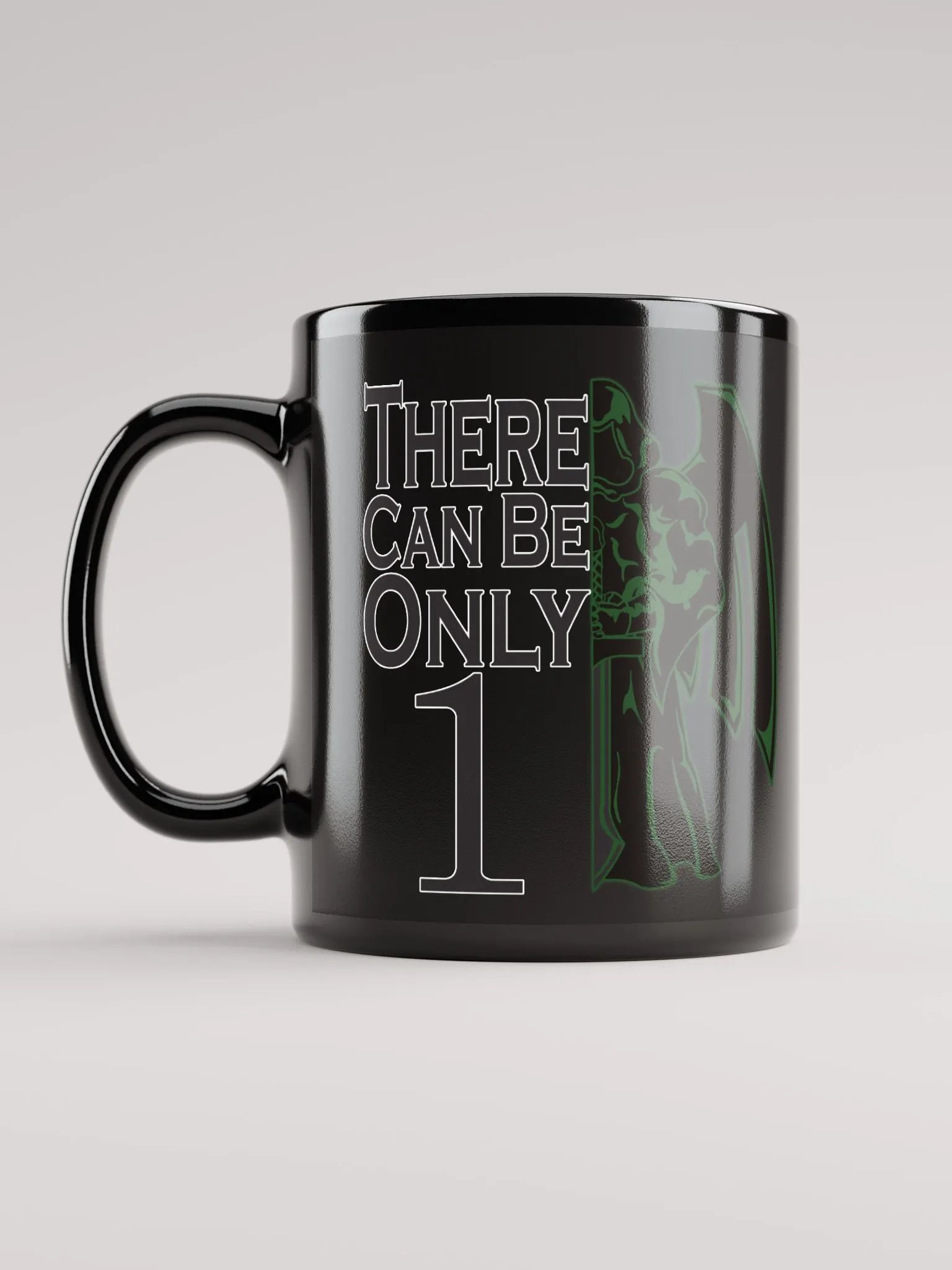 Highlander Roll1 Green Mug (Black) [R] product image (1)