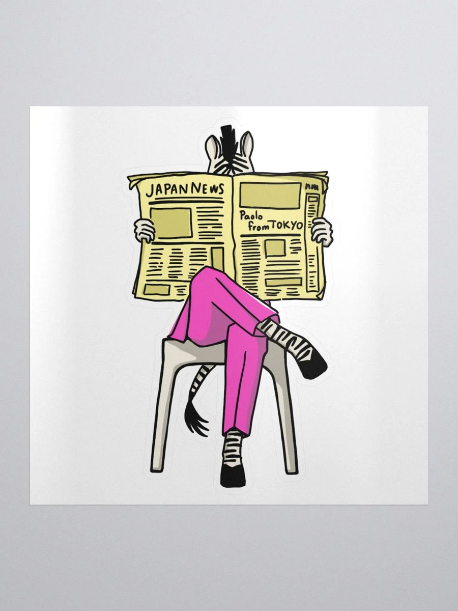 Newspaper Zebra Sticker product image (1)