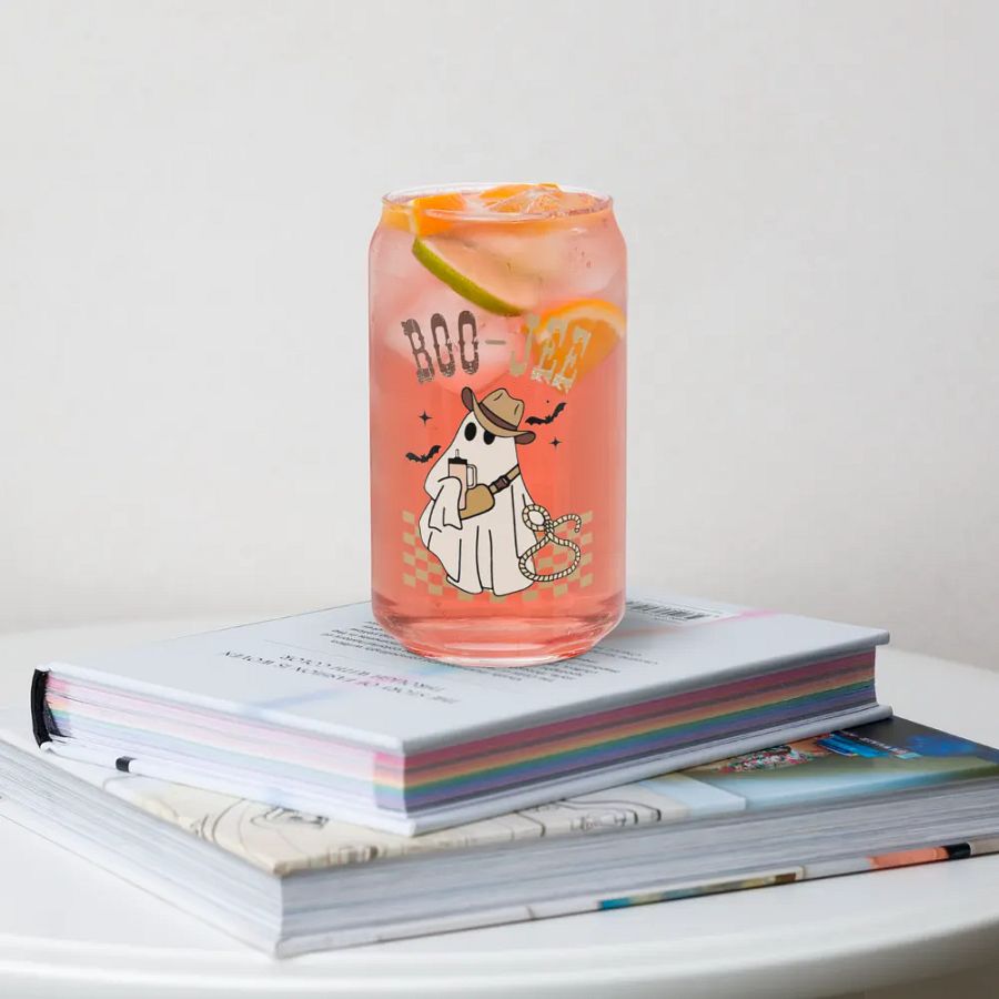 Western Boo Jee Ghost Halloween Glass Cup product image (34)