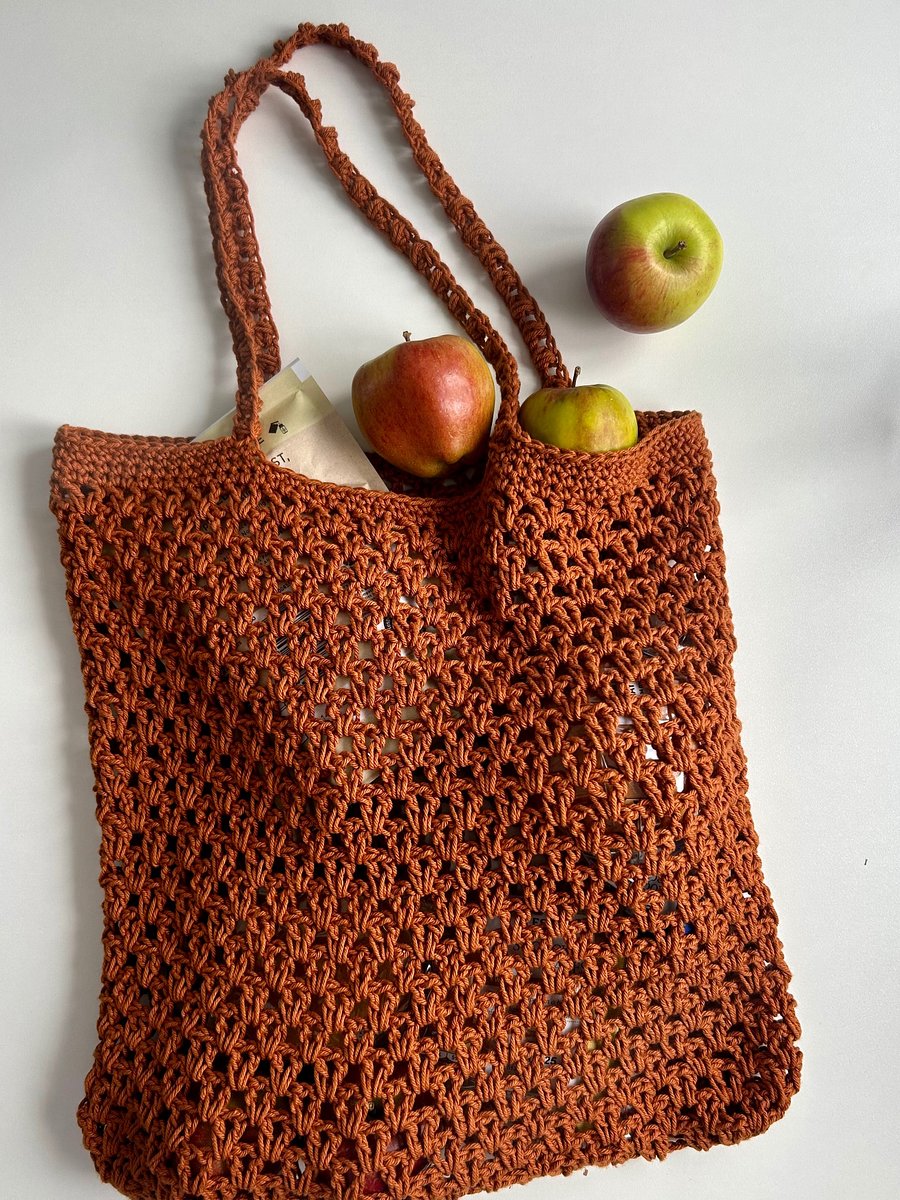 Lace Crochet Market Bag Pattern PDF Ebook - Mabel Market Bag - Eco Crochet Shopping Bag - Crochet Tote Bag product image (10)