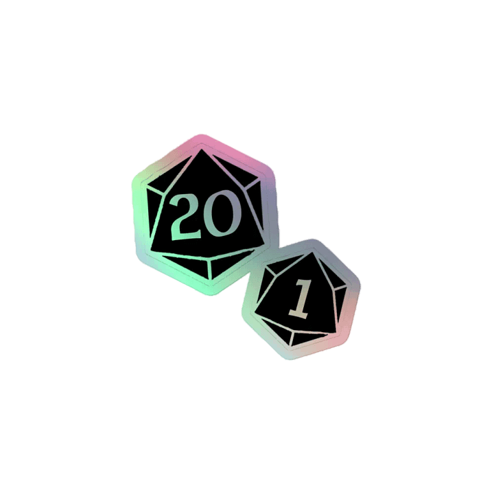 Nat 20 & Nat 1 Holosticker product image (1)