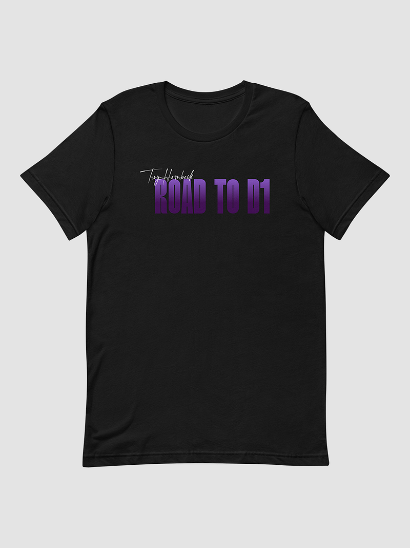 Troy Hornbeck - ROAD TO D1 - Black T-shirt with PURPLE