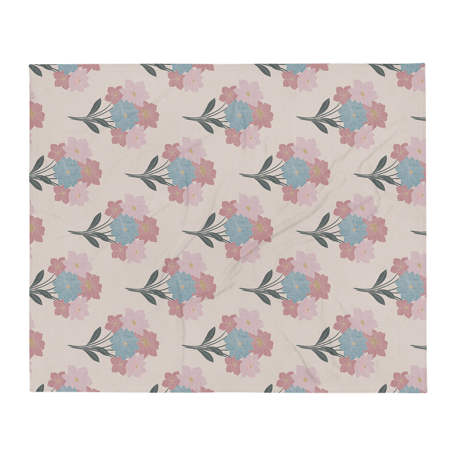 Flower Bunch Block Style Throw Blanket product image (1)