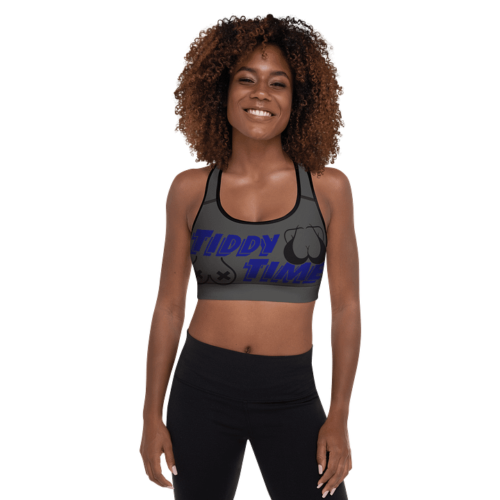 Tiddy Time Logo All-Over Print Padded Sports Bra product image (1)