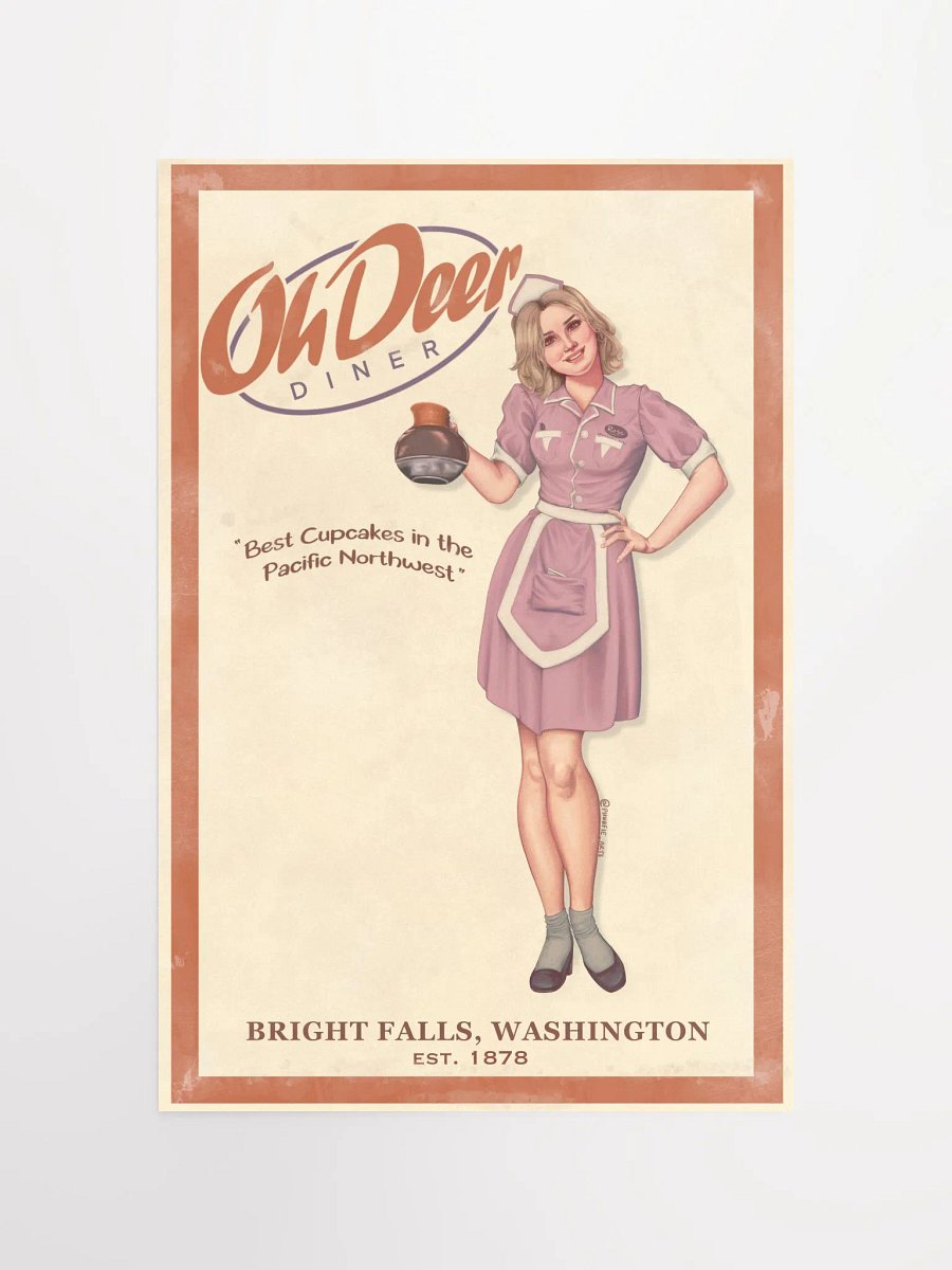 Oh Deer Diner Vintage Poster product image (4)