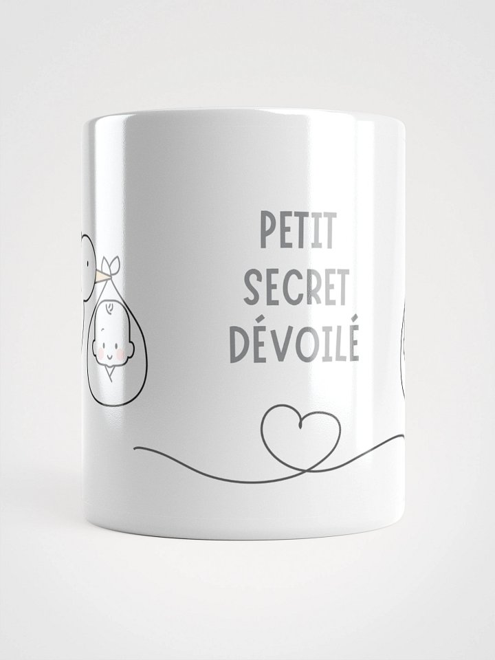 Mug Blanc - Petit Secret Dévoilé - Cigogne Annonce Naissance - Cadeau Original product image (1)