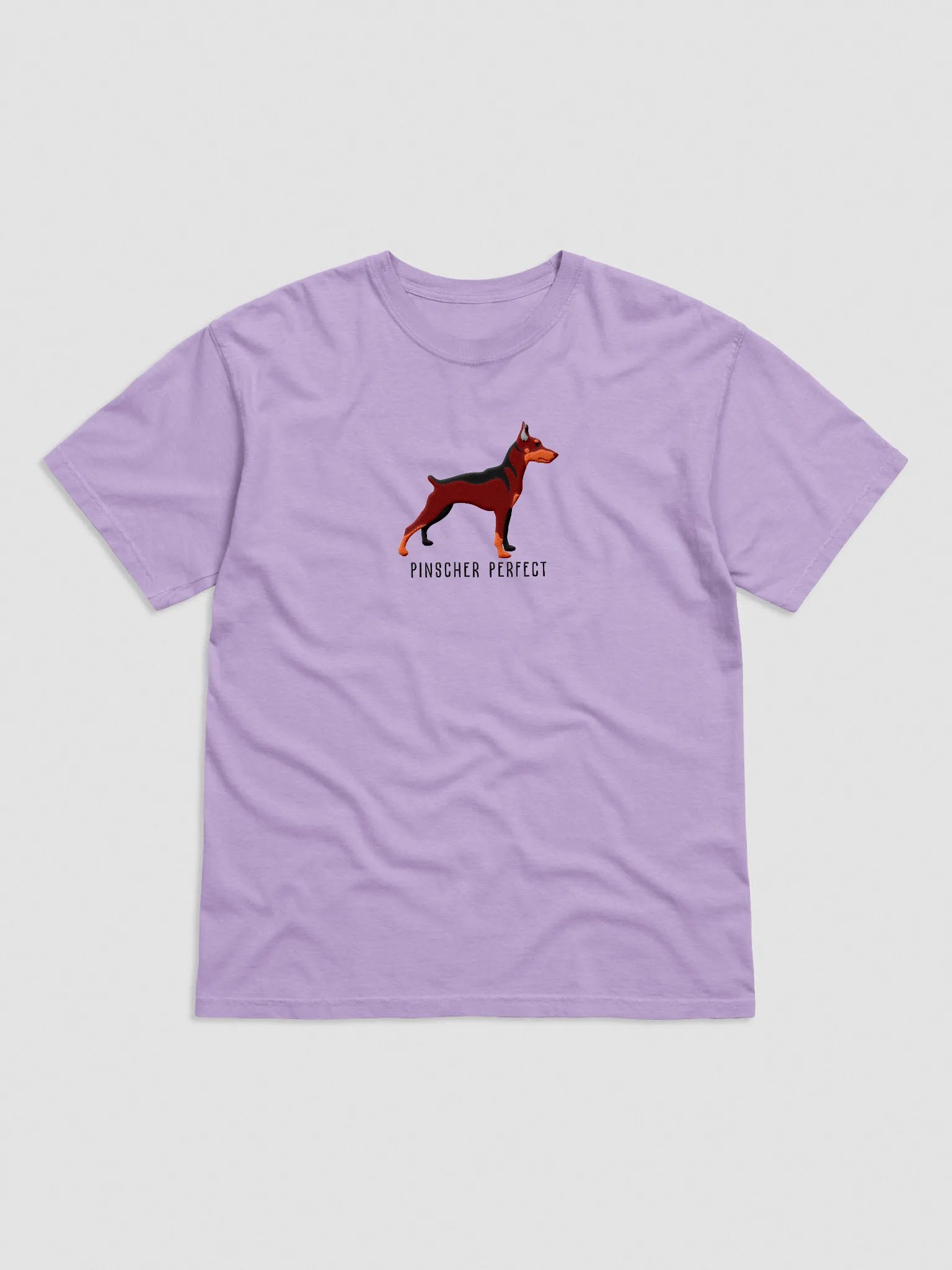 Pinscher Perfect T-Shirt(Embroidered) of a Mini Pinscher(Red & Tan) product image (4)