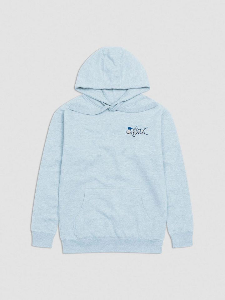 Blue Embroidered Shark Hoodie product image (5)