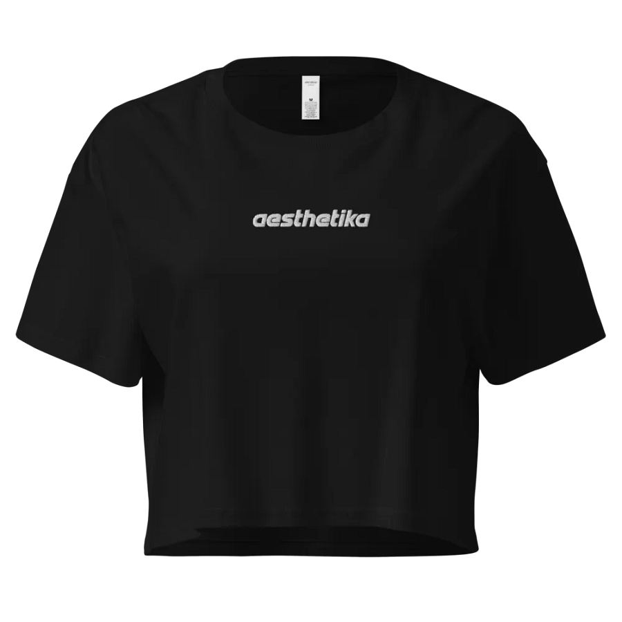 Computer Love Cyborg Premium Black Crop Top product image (2)