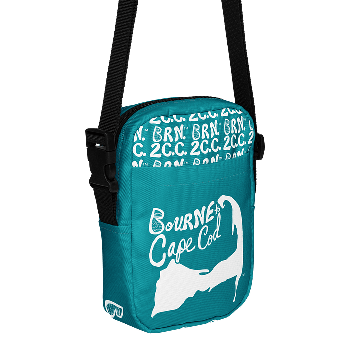 BOURNE to Cape Cod™ | Crossbody Bag | BRN.2C.C.™ | Utility On-the-Go | Coastal Cool Meets Everyday Carry | White Logos on Calm Blue🌊🎒 product image (1)