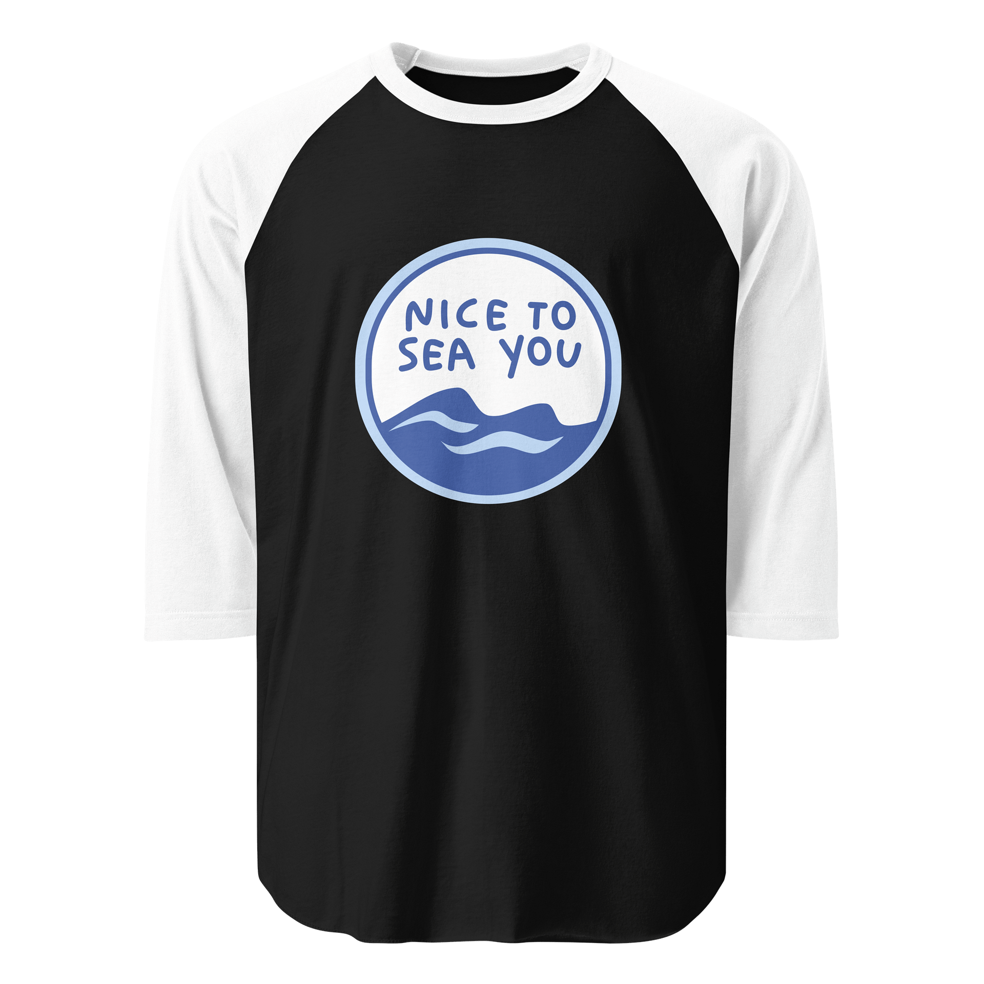 NICE TO SEA YOU Raglan Long Sleeve T-Shirt product image (1)