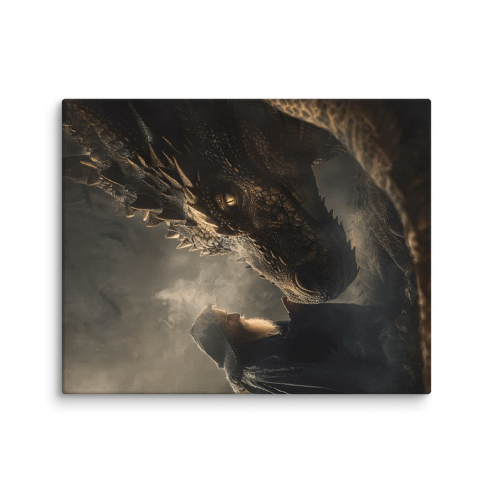 Sorcerer and his dragon 01 - Canvas product image (2)
